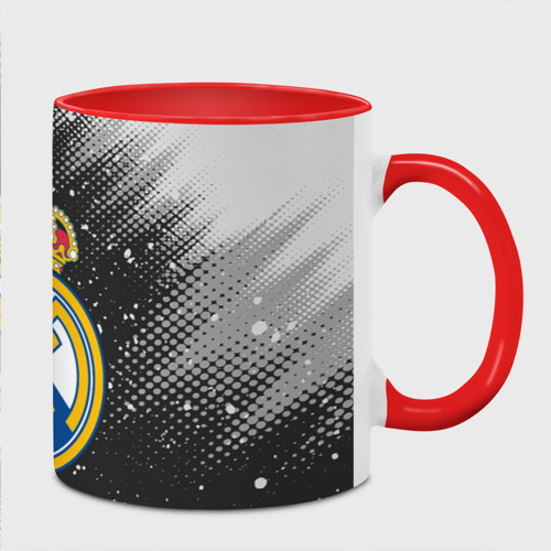 Кружка с полной запечаткой Real Madrid Реал Мадрид, цвет белый + красный