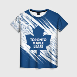 Женская футболка 3D Toronto Maple Leafs Торонто Мейпл Лифс