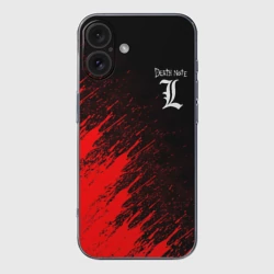 Чехол для iPhone 16 силиконовый с защитой камеры Death Note