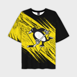 Мужская футболка oversize 3D Pittsburgh Penguins Sport