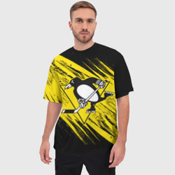 Мужская футболка oversize 3D Pittsburgh Penguins Sport - фото 2