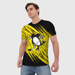 Мужская футболка 3D Pittsburgh Penguins Sport - фото 2