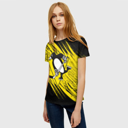Женская футболка 3D Pittsburgh Penguins Sport - фото 2