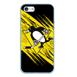 Чехол для iPhone 5/5S матовый Pittsburgh Penguins Sport