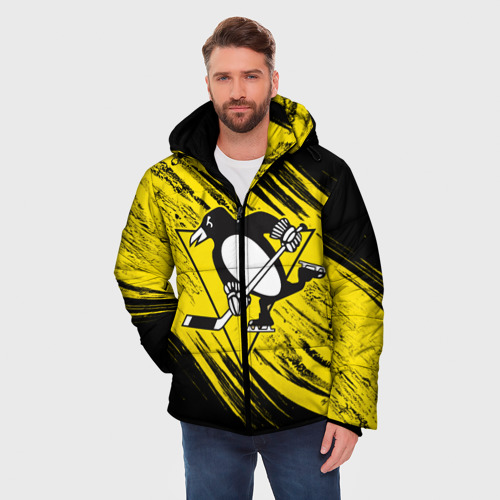 Мужская зимняя куртка 3D Pittsburgh Penguins Sport, цвет черный - фото 3