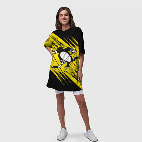 Платье-футболка 3D Pittsburgh Penguins Sport, цвет 3D печать - фото 5