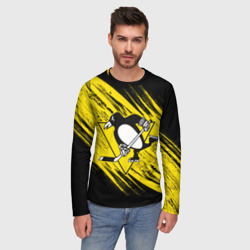 Мужской лонгслив 3D Pittsburgh Penguins Sport - фото 2