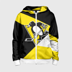 Детская толстовка 3D на молнии Pittsburgh Penguins Exclusive