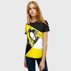 Женская футболка 3D Pittsburgh Penguins Exclusive - фото 2