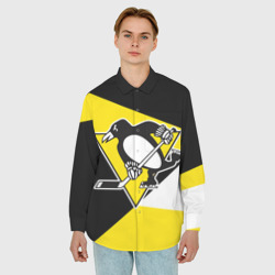 Мужская рубашка oversize 3D Pittsburgh Penguins Exclusive - фото 2