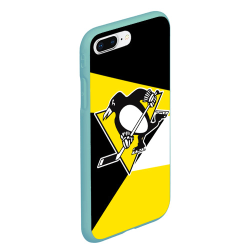 Чехол для iPhone 7Plus/8 Plus матовый Pittsburgh Penguins Exclusive, цвет мятный - фото 3