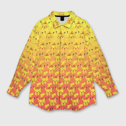 Мужская рубашка oversize 3D Pikachu паттерн