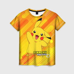 Женская футболка 3D Pikachu Pika Pika