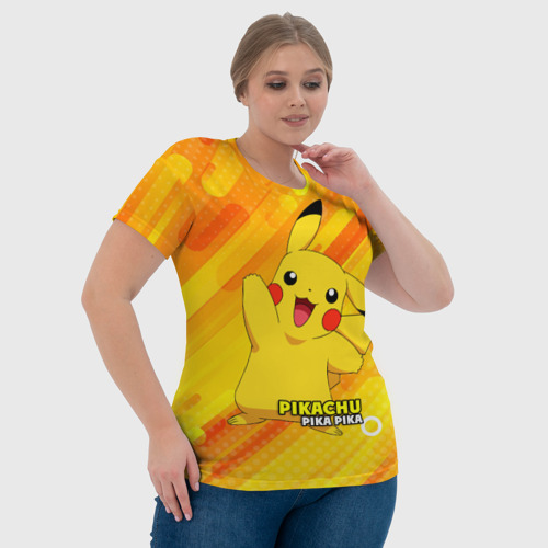 Женская футболка 3D Pikachu Pika Pika, цвет 3D печать - фото 6