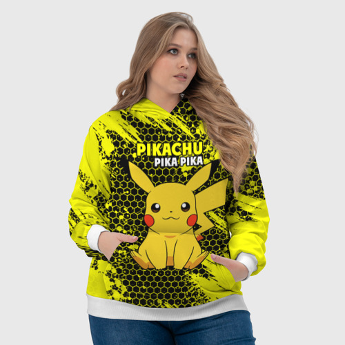 Женская толстовка 3D Pikachu Pika Pika, цвет 3D печать - фото 6