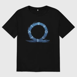 Женская футболка хлопок Oversize God of War Ragnarok