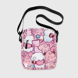 Сумка через плечо 3D Розовое собрание покемонов  паттерн 
