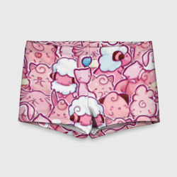 Детские купальные плавки 3D Розовое собрание покемонов  паттерн 