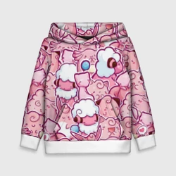 Детская толстовка 3D Розовое собрание покемонов  паттерн 