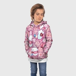 Детская толстовка 3D Розовое собрание покемонов  паттерн  - фото 2
