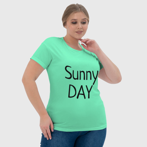 Женская футболка 3D футболка Sunny DAY, цвет 3D печать - фото 6