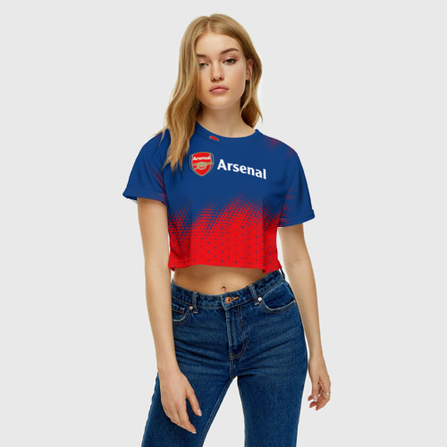 Женская футболка Crop-top 3D ARSENAL / Арсенал, цвет 3D печать - фото 3