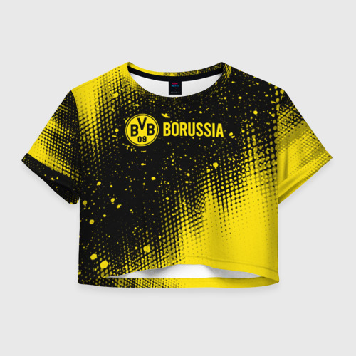 Женская футболка Crop-top 3D BORUSSIA / Боруссия, цвет 3D печать