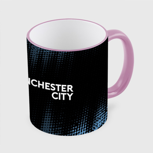 Кружка с полной запечаткой Manchester city Манчестер Сити, цвет Кант розовый - фото 3