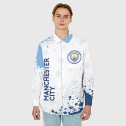 Мужская рубашка oversize 3D Manchester city Манчестер Сити - фото 2