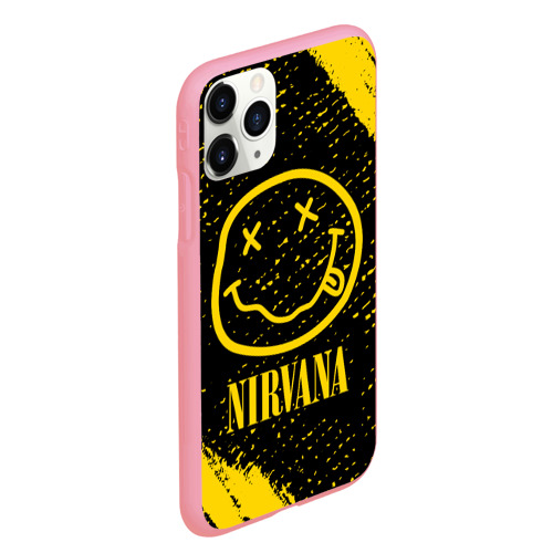 Чехол для iPhone 11 Pro Max матовый с принтом Nirvana Нирвана, вид сбоку #3