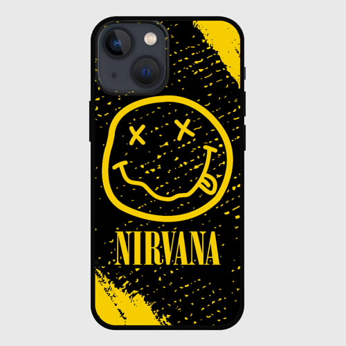 Чехол для iPhone 13 mini с принтом Nirvana Нирвана, вид спереди №1