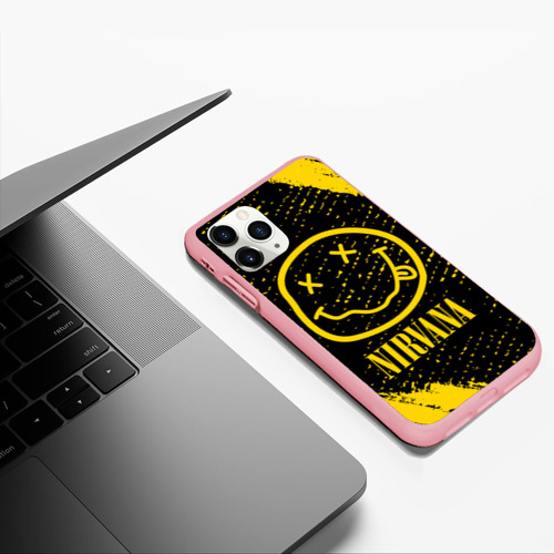 Чехол для iPhone 11 Pro Max матовый с принтом Nirvana Нирвана, фото #5