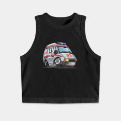 Женская укороченная майка-топ хлопок Скорая помощь