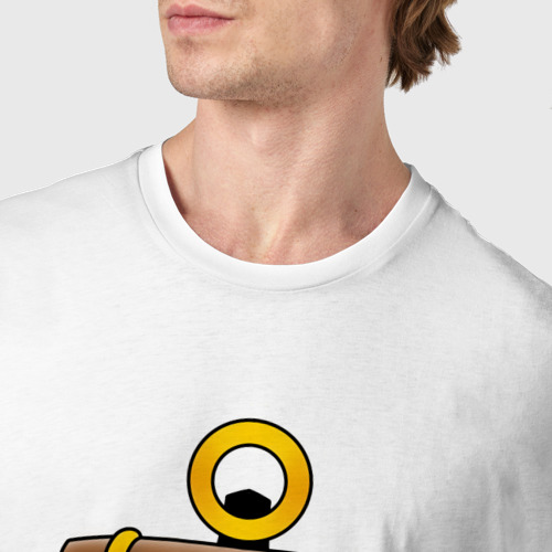 Мужская футболка хлопок Медный всадник, цвет белый - фото 6