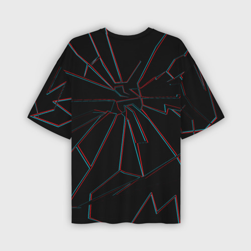 Мужская футболка oversize 3D Черное зеркало, цвет 3D печать - фото 2