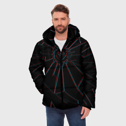 Мужская зимняя куртка 3D Черное зеркало - фото 2