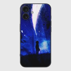 Чехол для iPhone 16 силиконовый с защитой камеры Твое имя