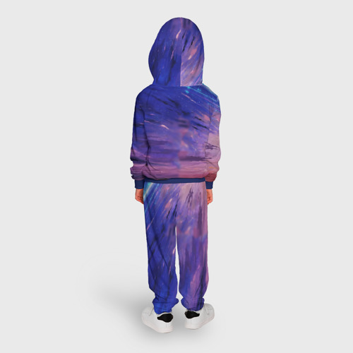 Детский костюм с толстовкой 3D ТВОЕ ИМЯ, цвет синий - фото 4