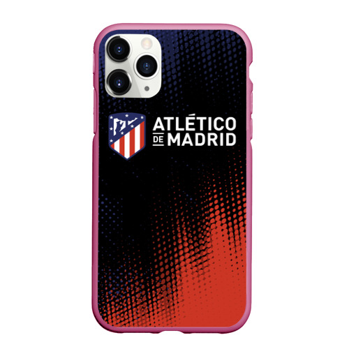 Чехол для iPhone 11 Pro Max матовый Atletico Madrid Атлетико, цвет малиновый