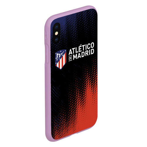 Чехол для iPhone XS Max матовый Atletico Madrid Атлетико, цвет сиреневый - фото 3