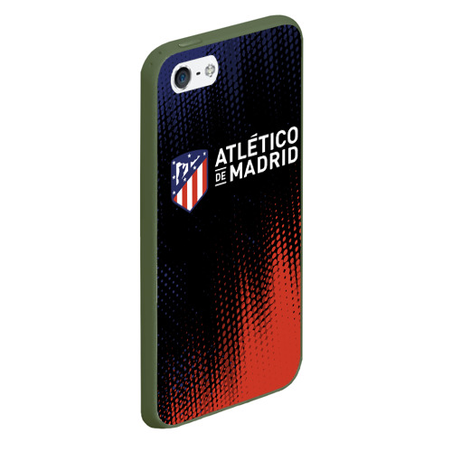 Чехол для iPhone 5/5S матовый Atletico Madrid Атлетико, цвет темно-зеленый - фото 3