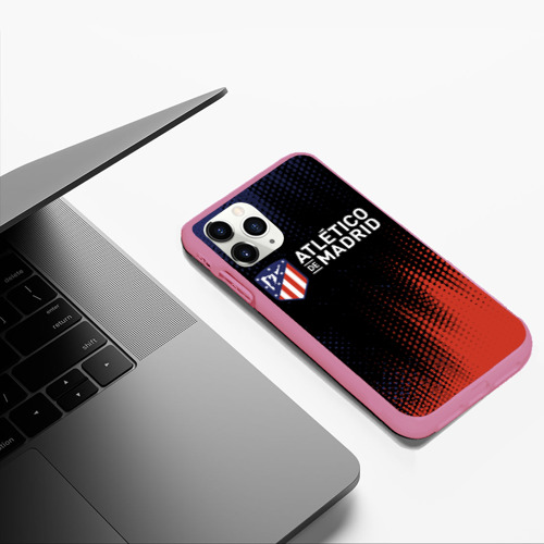 Чехол для iPhone 11 Pro Max матовый Atletico Madrid Атлетико, цвет малиновый - фото 5