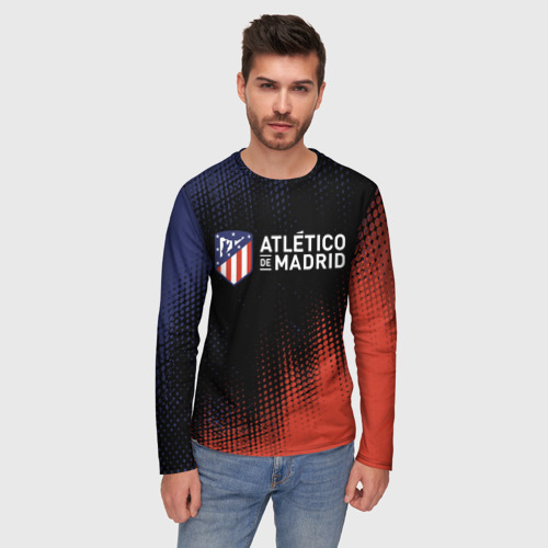 Мужской лонгслив 3D Atletico Madrid Атлетико, цвет 3D печать - фото 3