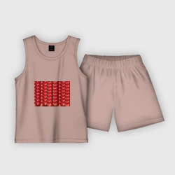 Детская пижама с шортами хлопок Knuckles паттерн 