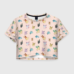 Женская футболка Crop-top 3D Иви pokemon паттерн