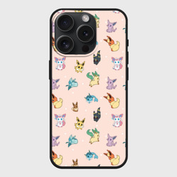 Чехол силиконовый для Apple iPhone 15 Pro матовый Иви pokemon  паттерн 