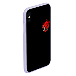 Чехол для iPhone XS Max матовый Cyberpunk 2077 logo samurai - фото 2
