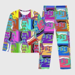 Мужской костюм для дома 3D Stalin pop-art паттерн 