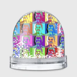 Игрушка Снежный шар Stalin pop-art паттерн 