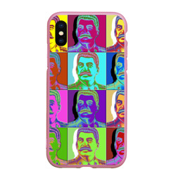 Чехол для iPhone XS Max матовый Stalin pop-art